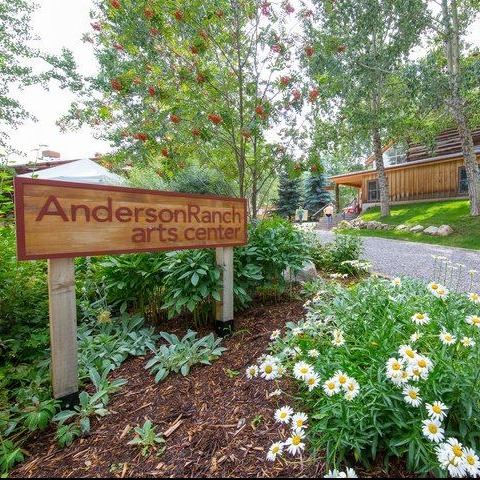 Anderson Ranch sign in summer